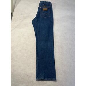 Wrangler 13MWZ Cowboy Cut Original Fit Jeans Dark Wash Mens 32x30 Straight Leg